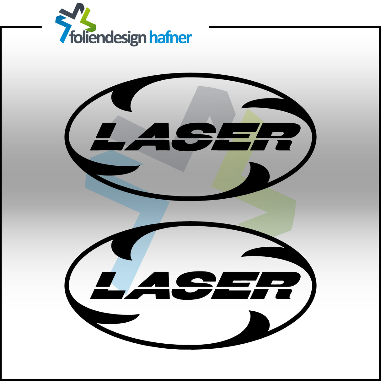 Laser Aufkleber Sponsorenaufkleber Sticker (2 Stück)