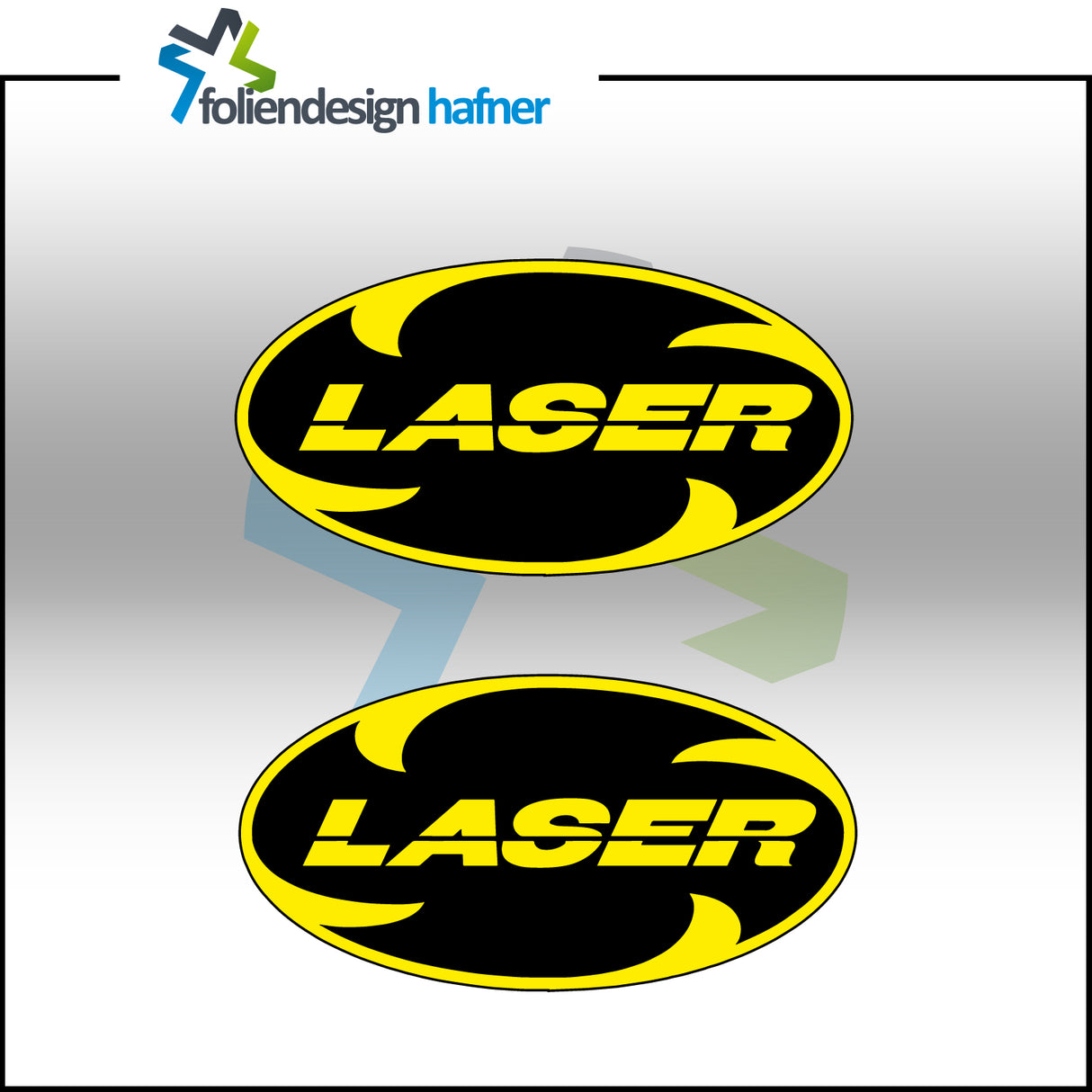 Laser Aufkleber Sponsorenaufkleber Sticker (2 Stück)