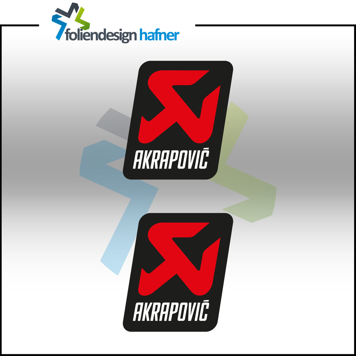 Akrapovic Aufkleber Sponsorenaufkleber Sticker (2 Stück)