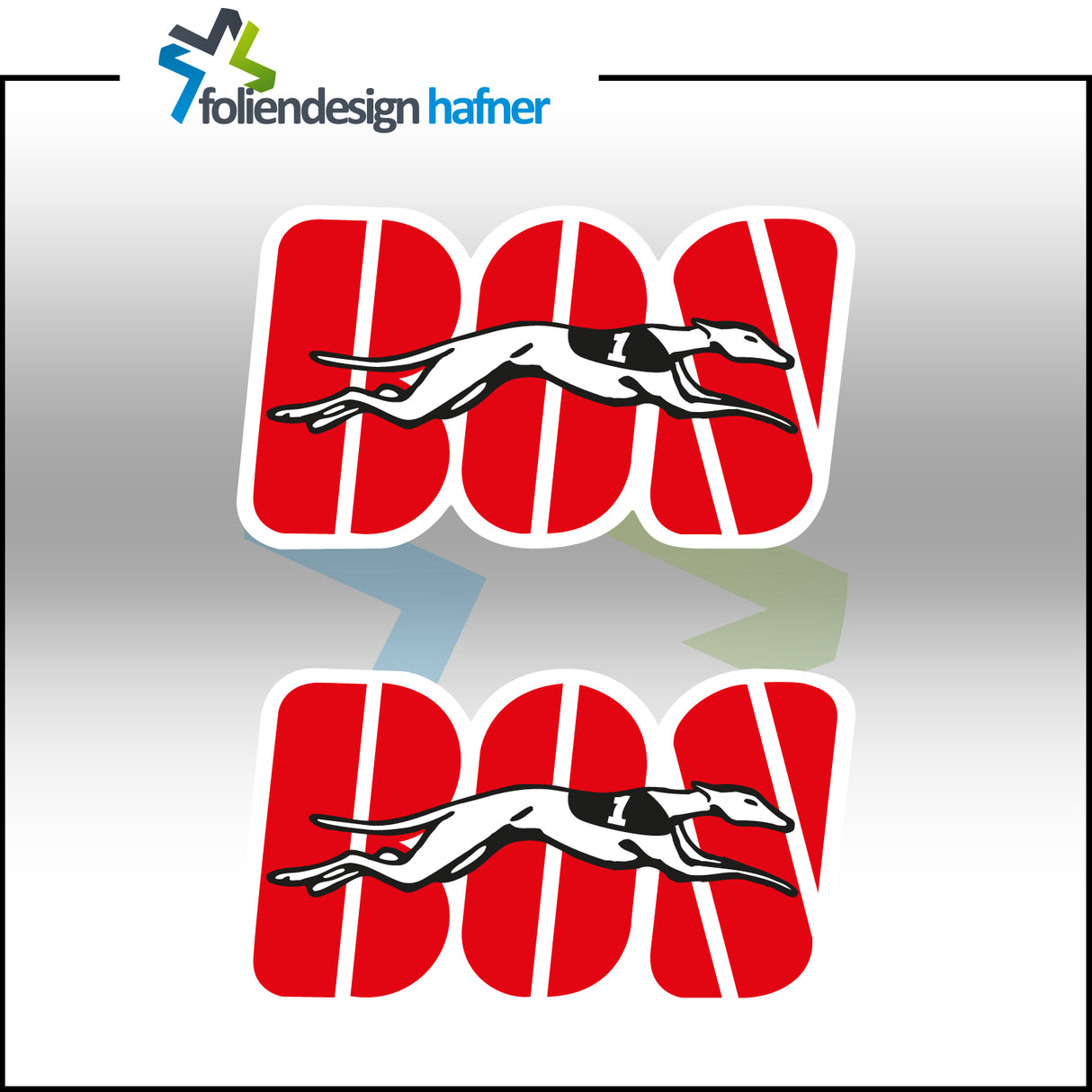 BOS Aufkleber Sponsorenaufkleber Sticker (2 Stück)