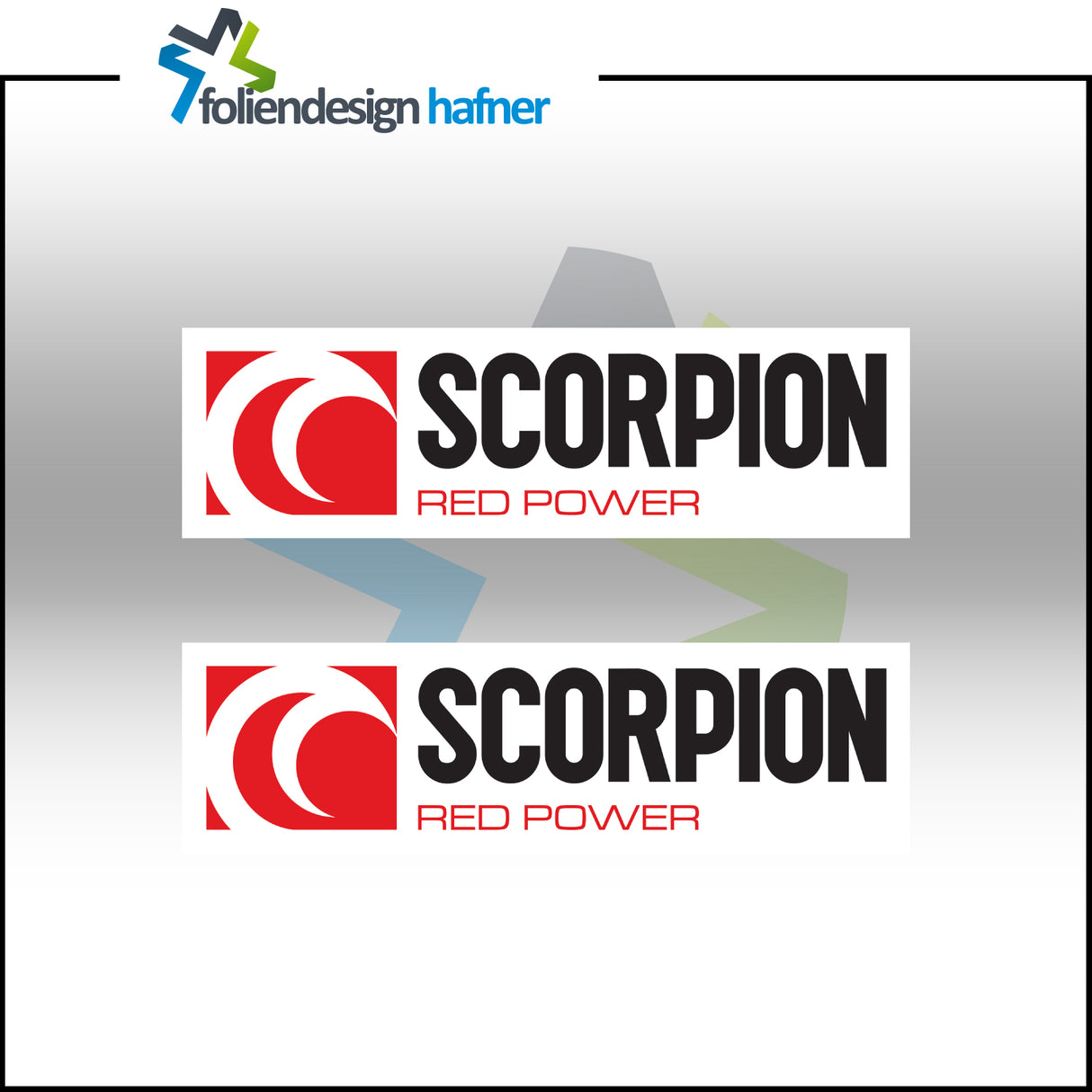Scorpion Aufkleber Sponsorenaufkleber Sticker (2 Stück)