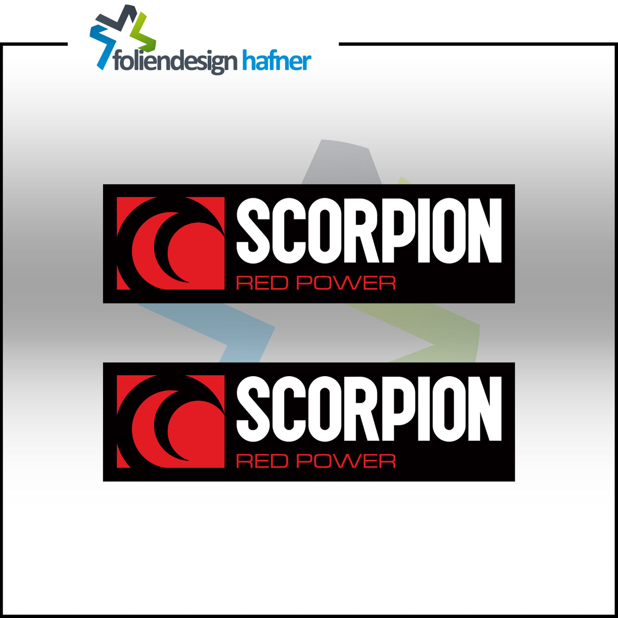 Scorpion Aufkleber Sponsorenaufkleber Sticker (2 Stück)