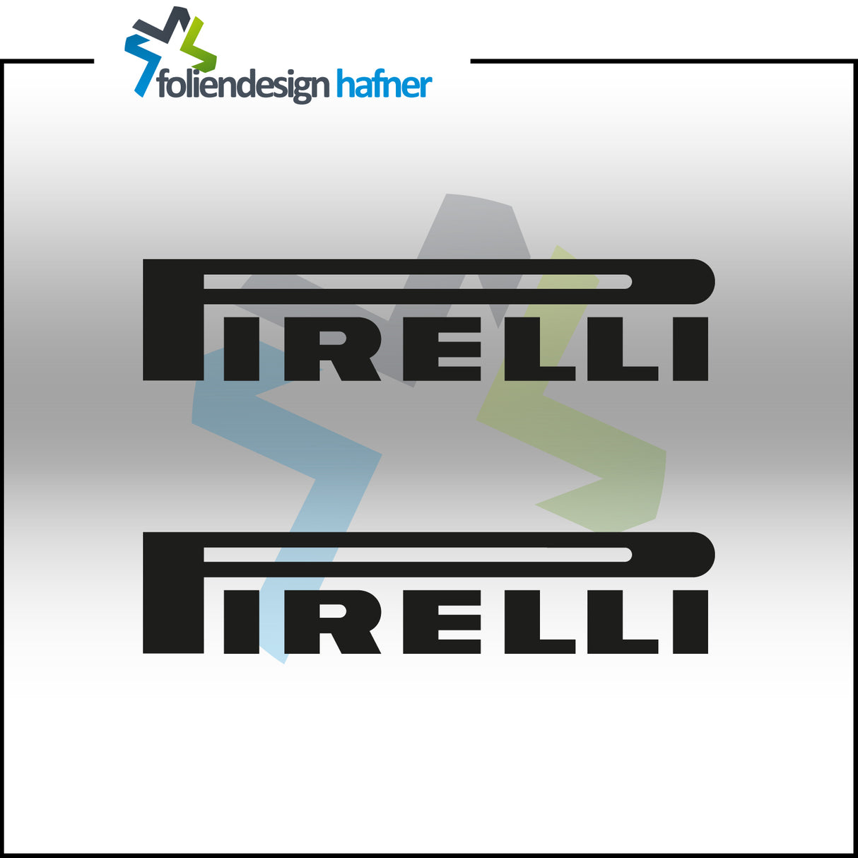 Pirelli Aufkleber Sponsorenaufkleber Sticker (2 Stück)