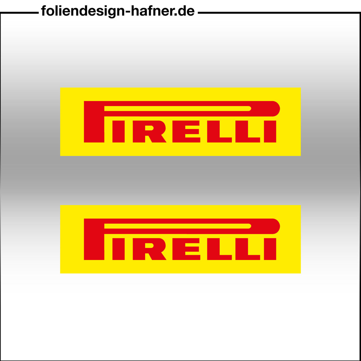Pirelli Aufkleber Sponsorenaufkleber Sticker (2 Stück)