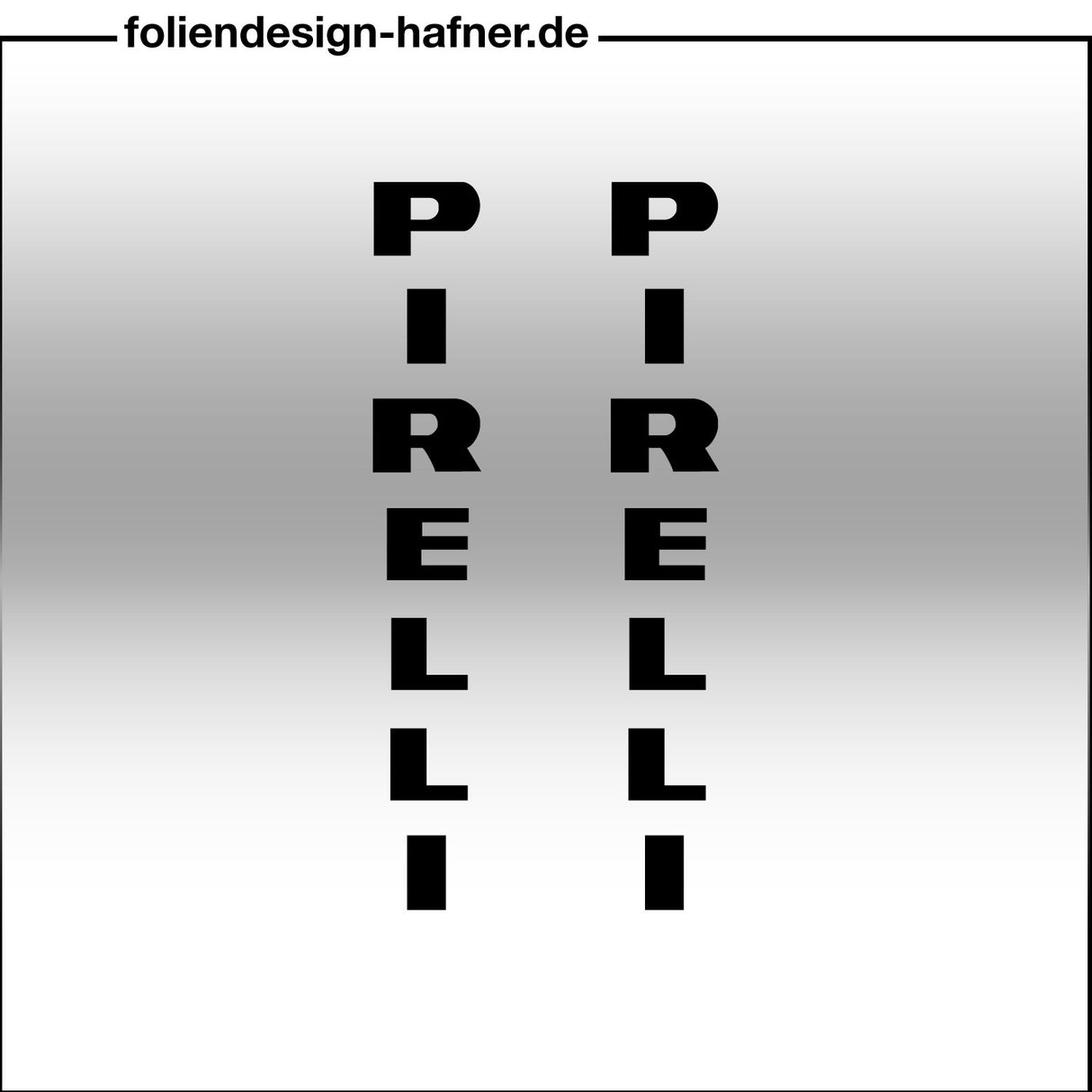 Pirelli Aufkleber Sponsorenaufkleber Sticker (2 Stück)