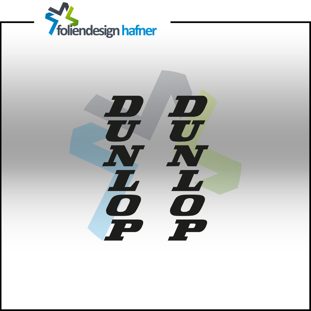 Dunlop Aufkleber Sponsorenaufkleber Sticker (2 Stück)