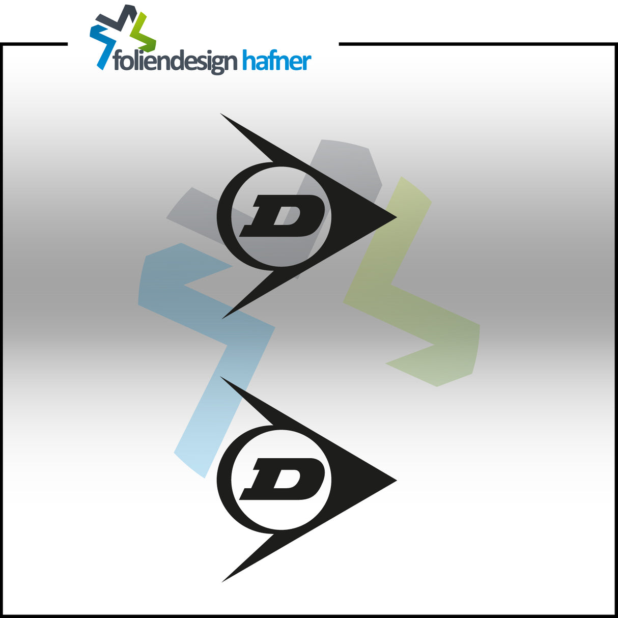 Dunlop Aufkleber Sponsorenaufkleber Sticker (2 Stück)