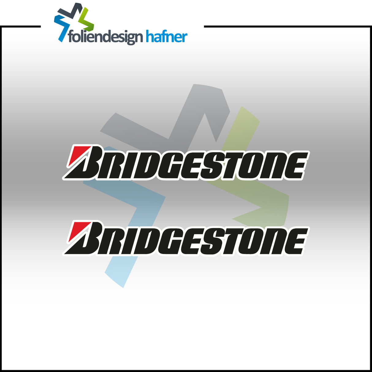Bridgestone Aufkleber Sponsorenaufkleber Sticker (2 Stück)