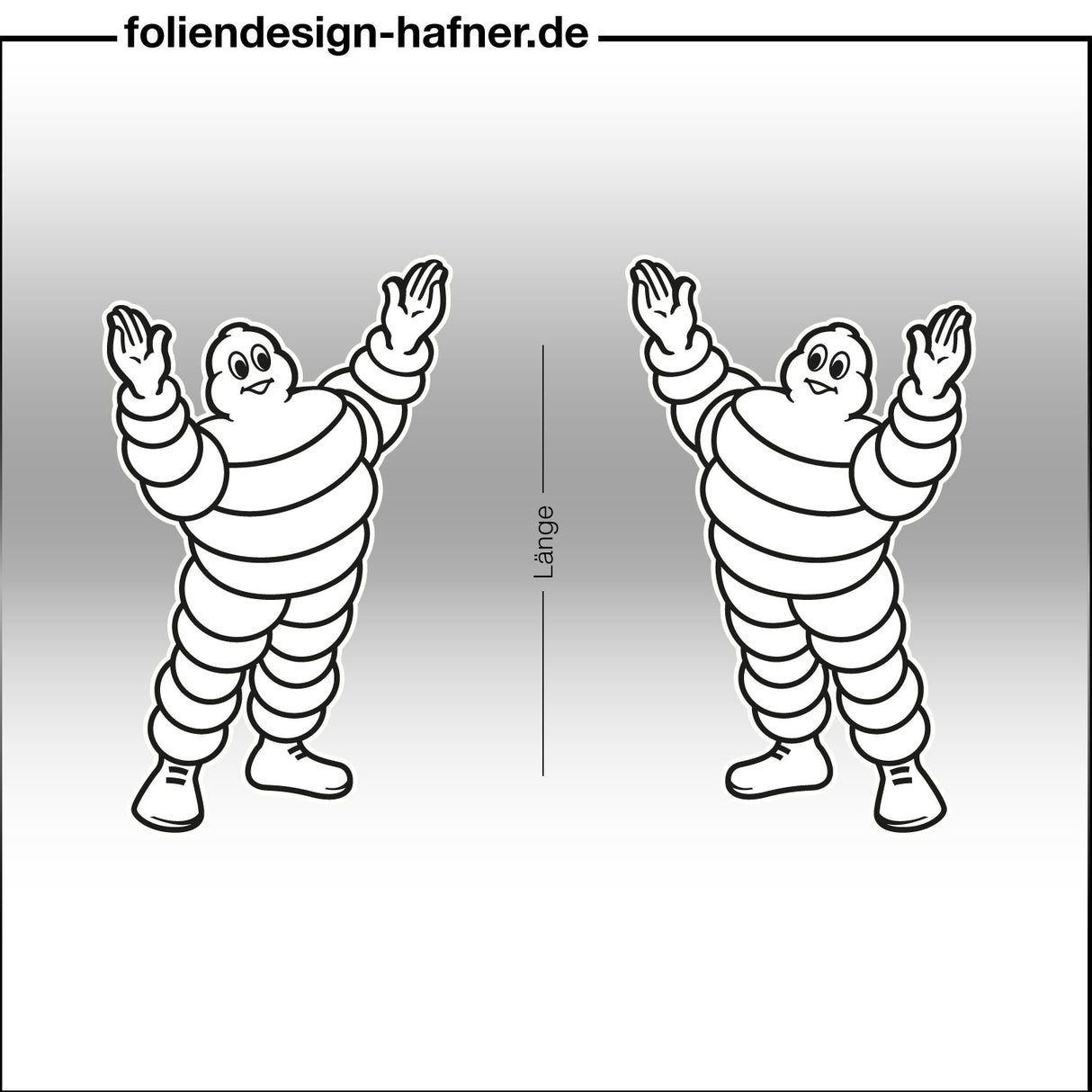 Michelin Aufkleber Sponsorenaufkleber Sticker (2 Stück)