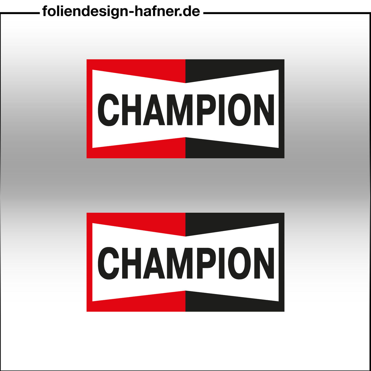 Champion Aufkleber Sponsorenaufkleber Sticker (2 Stück)