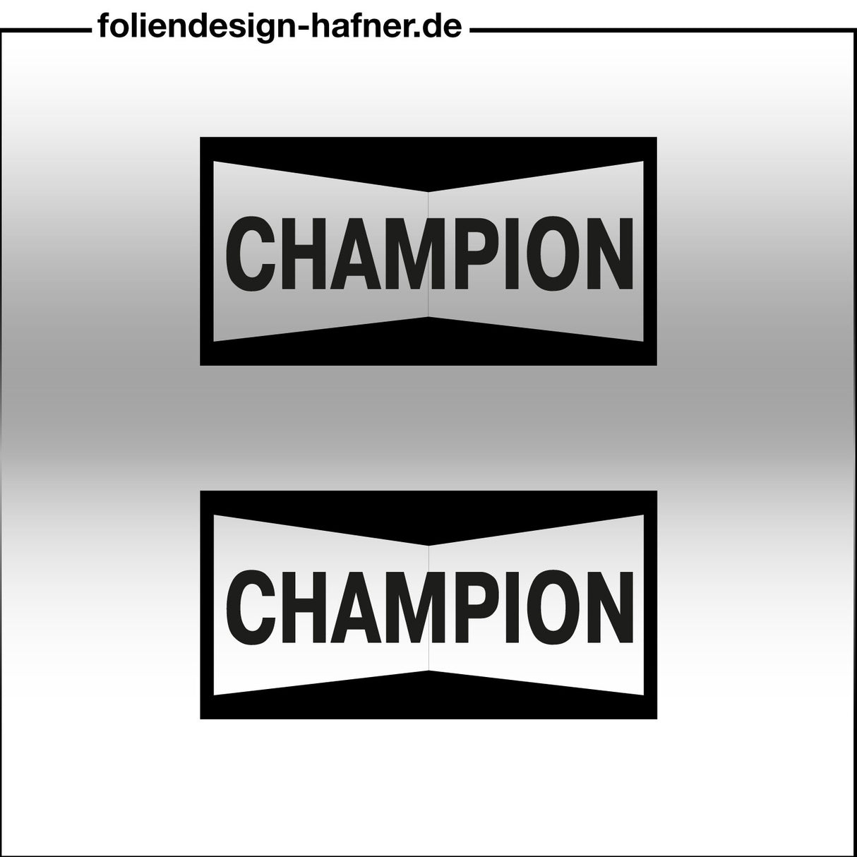 Champion Aufkleber Sponsorenaufkleber Sticker (2 Stück)