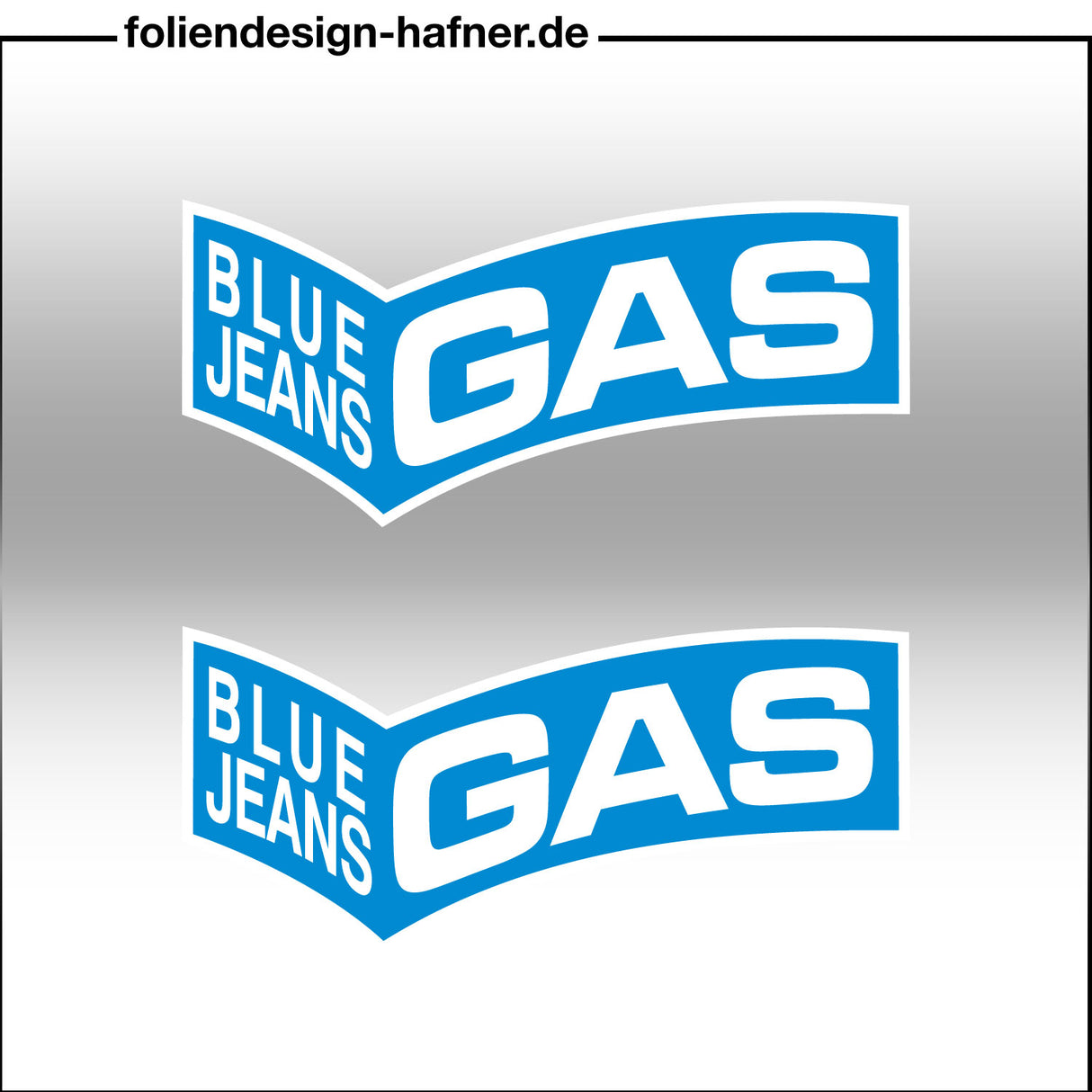 Blue Jeans GAS Aufkleber Sponsorenaufkleber Sticker (2 Stück)