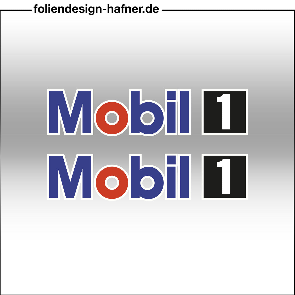 Mobil 1 Aufkleber Sponsorenaufkleber Sticker (2 Stück)