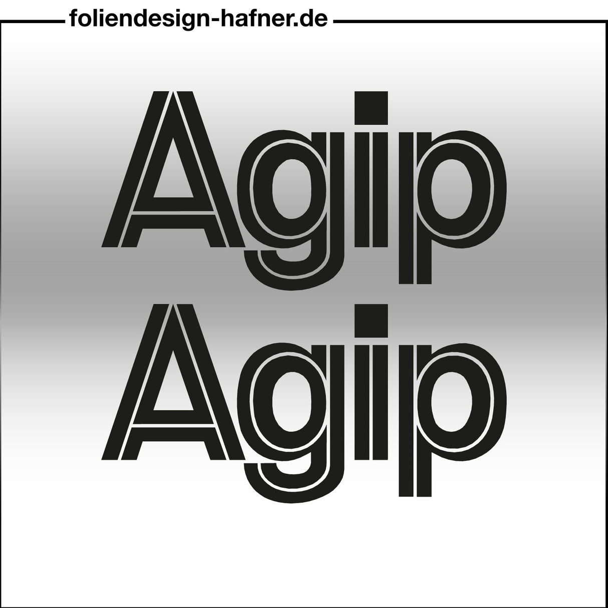 Agip Aufkleber Sponsorenaufkleber Sticker (2 Stück)