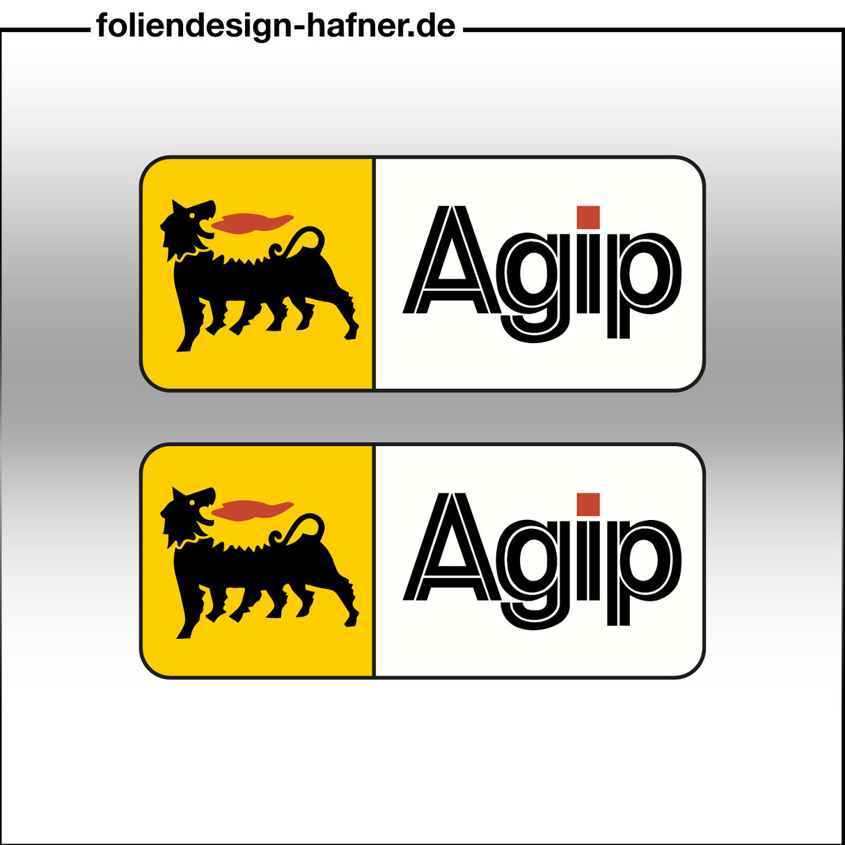 Agip Aufkleber Sponsorenaufkleber Sticker (2 Stück)