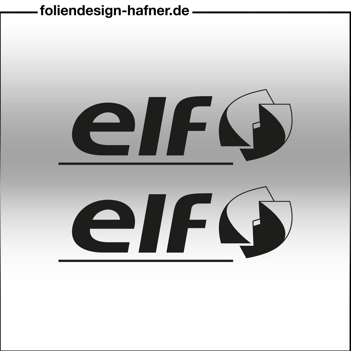 elf Aufkleber Sponsorenaufkleber Sticker (2 Stück)