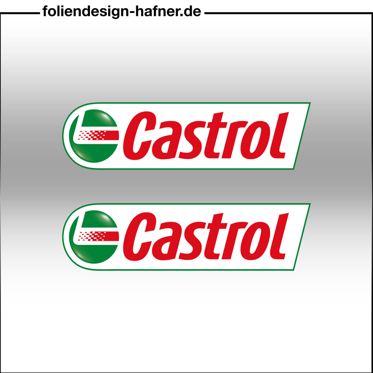 Castrol Aufkleber Sponsorenaufkleber Sticker (2 Stück)