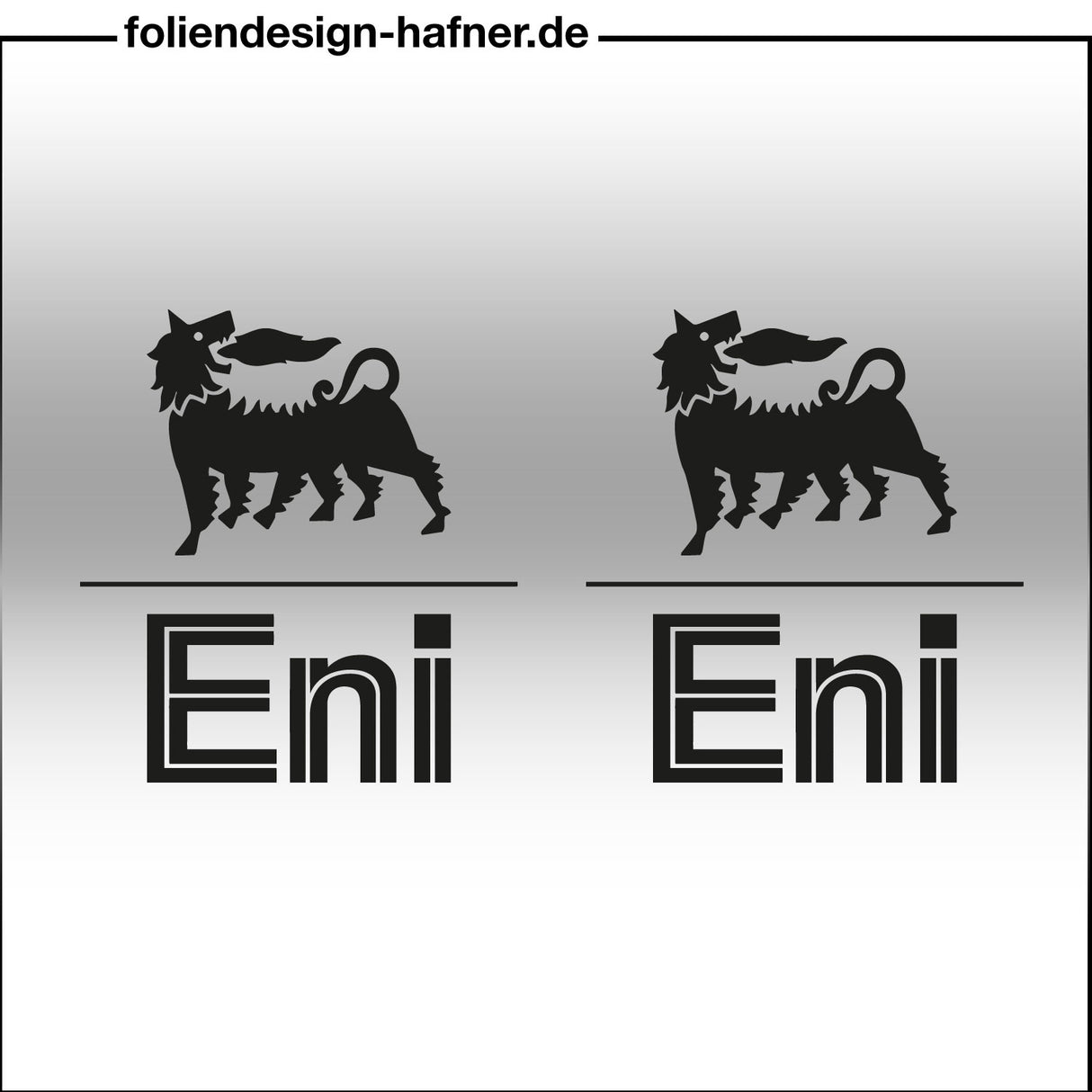 Eni Aufkleber Sponsorenaufkleber Sticker (2 Stück)