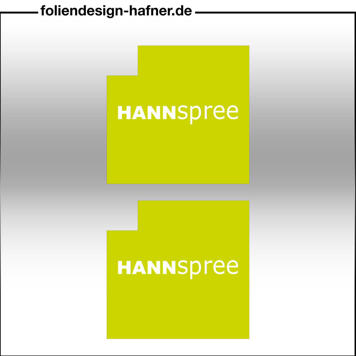 Hannspree Aufkleber Sponsorenaufkleber Sticker (2 Stück)