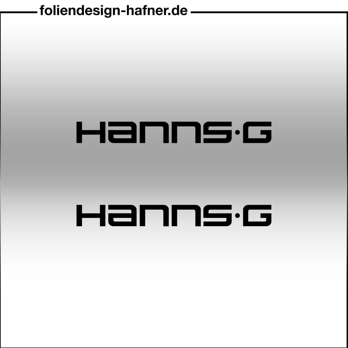 Hanns G Aufkleber Sponsorenaufkleber Sticker (2 Stück)