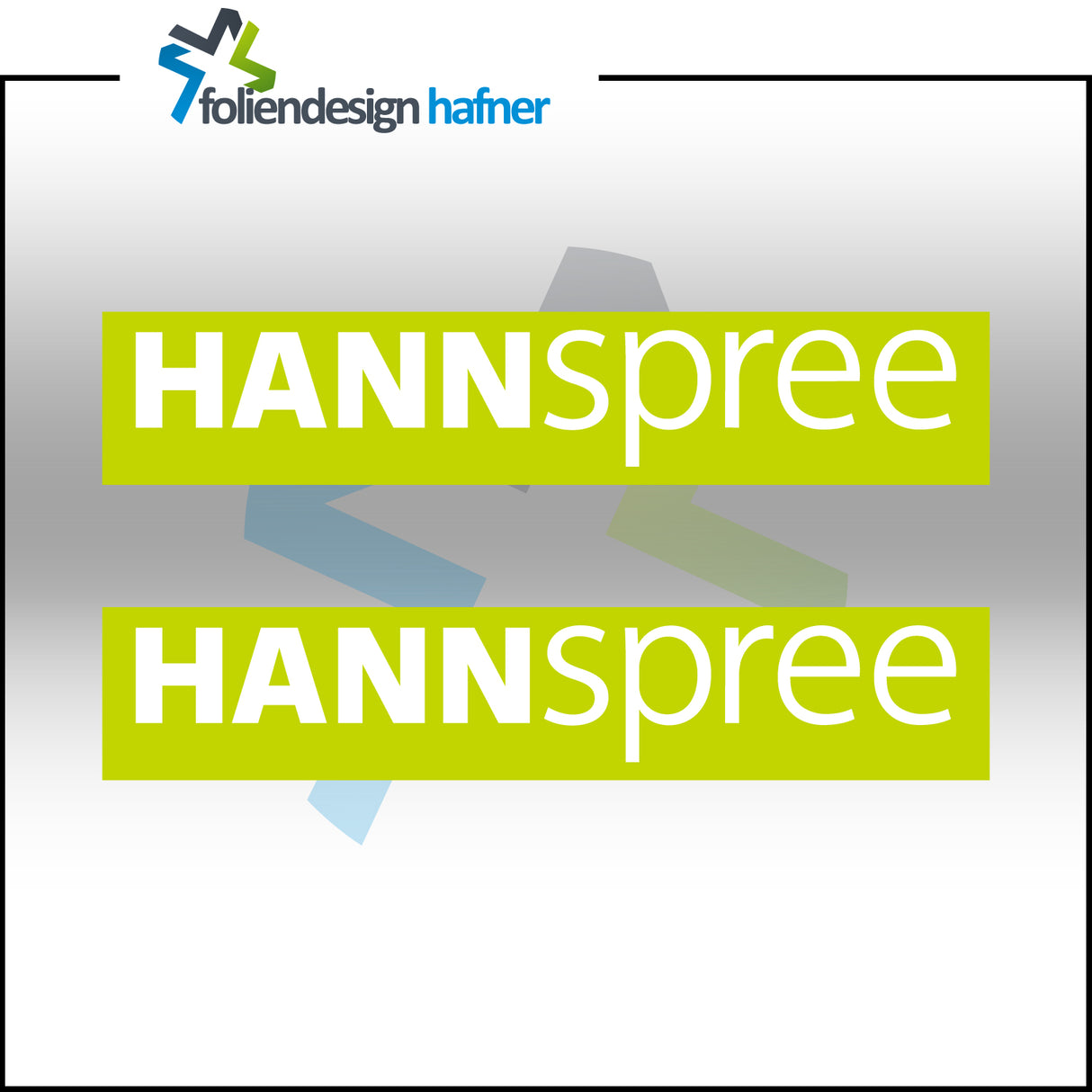 Hannspree Aufkleber Sponsorenaufkleber Sticker (2 Stück)