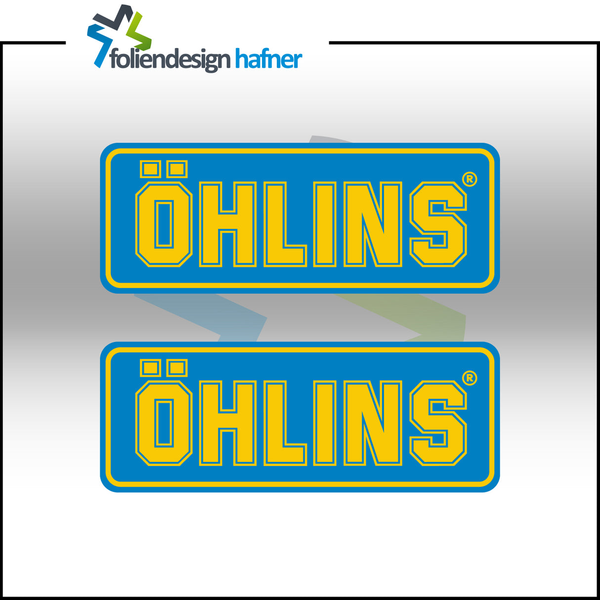 Öhlins Aufkleber Sponsorenaufkleber Sticker (2 Stück)