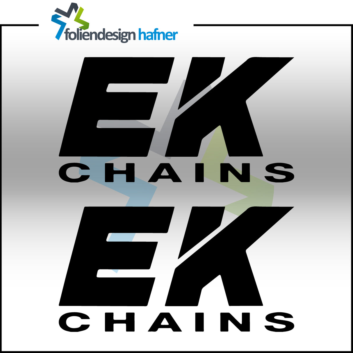 EK Chains Aufkleber Sponsorenaufkleber Sticker (2 Stück)