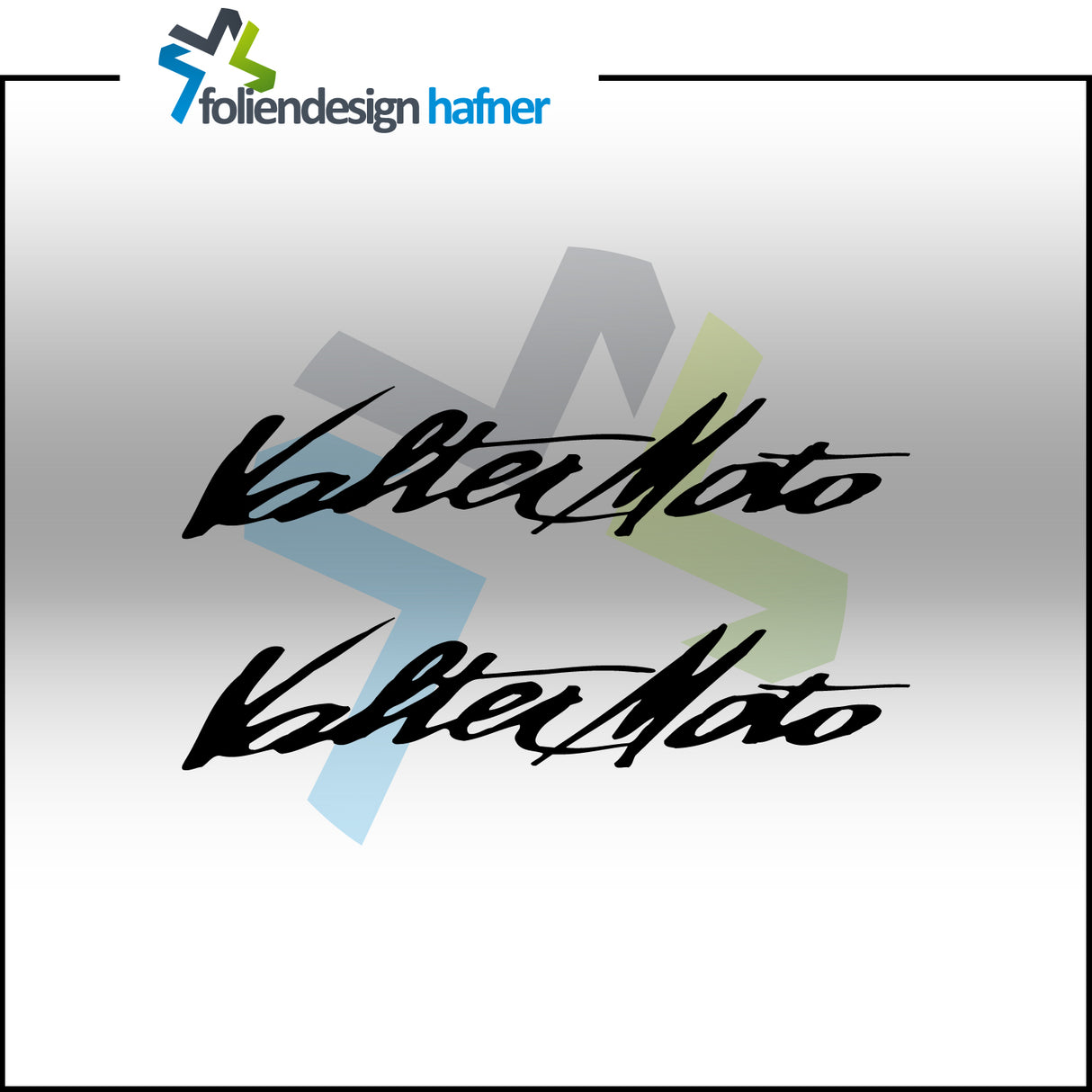 Valtermoto Aufkleber Sponsorenaufkleber Sticker (2 Stück)