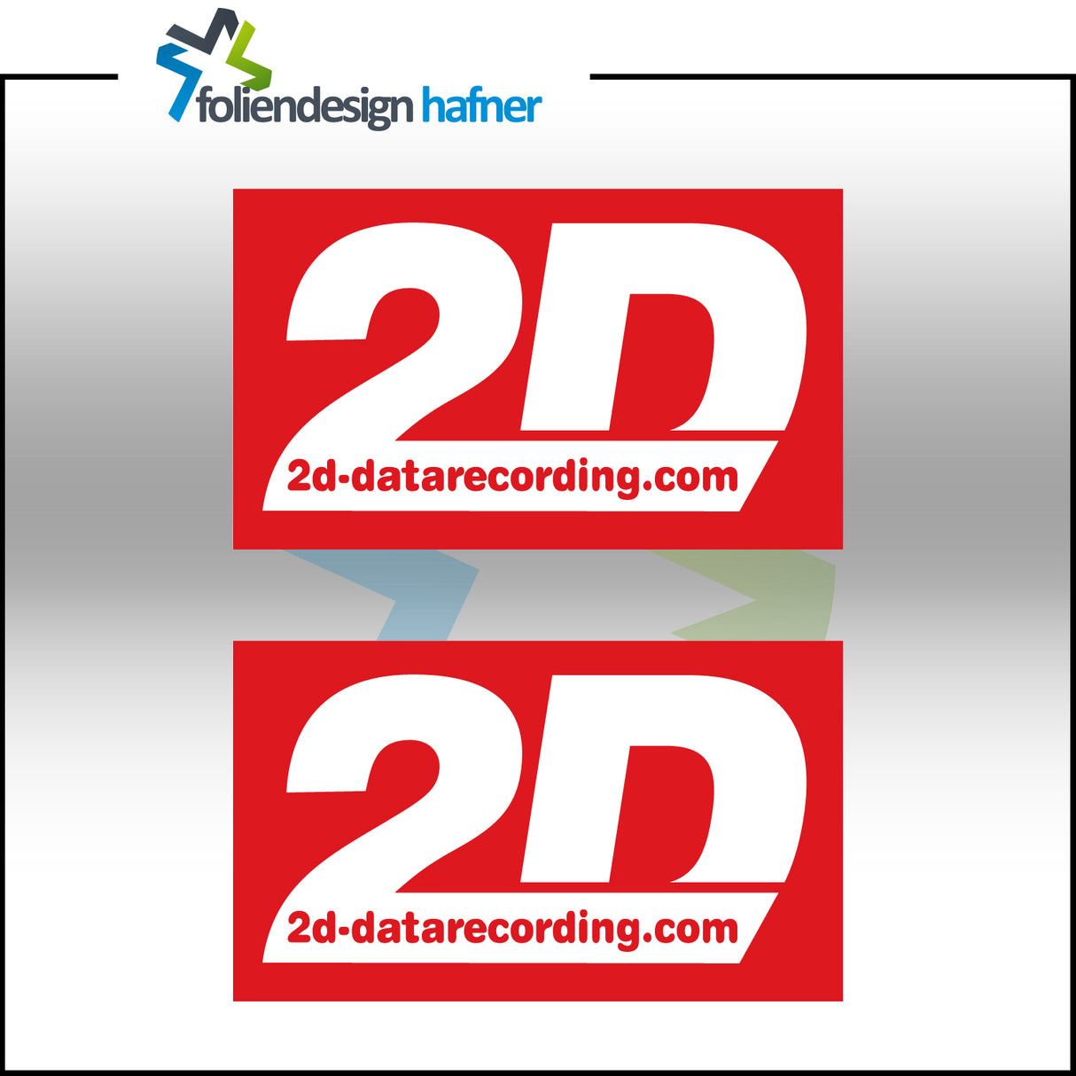 2D Aufkleber Sponsorenaufkleber Sticker (2 Stück)