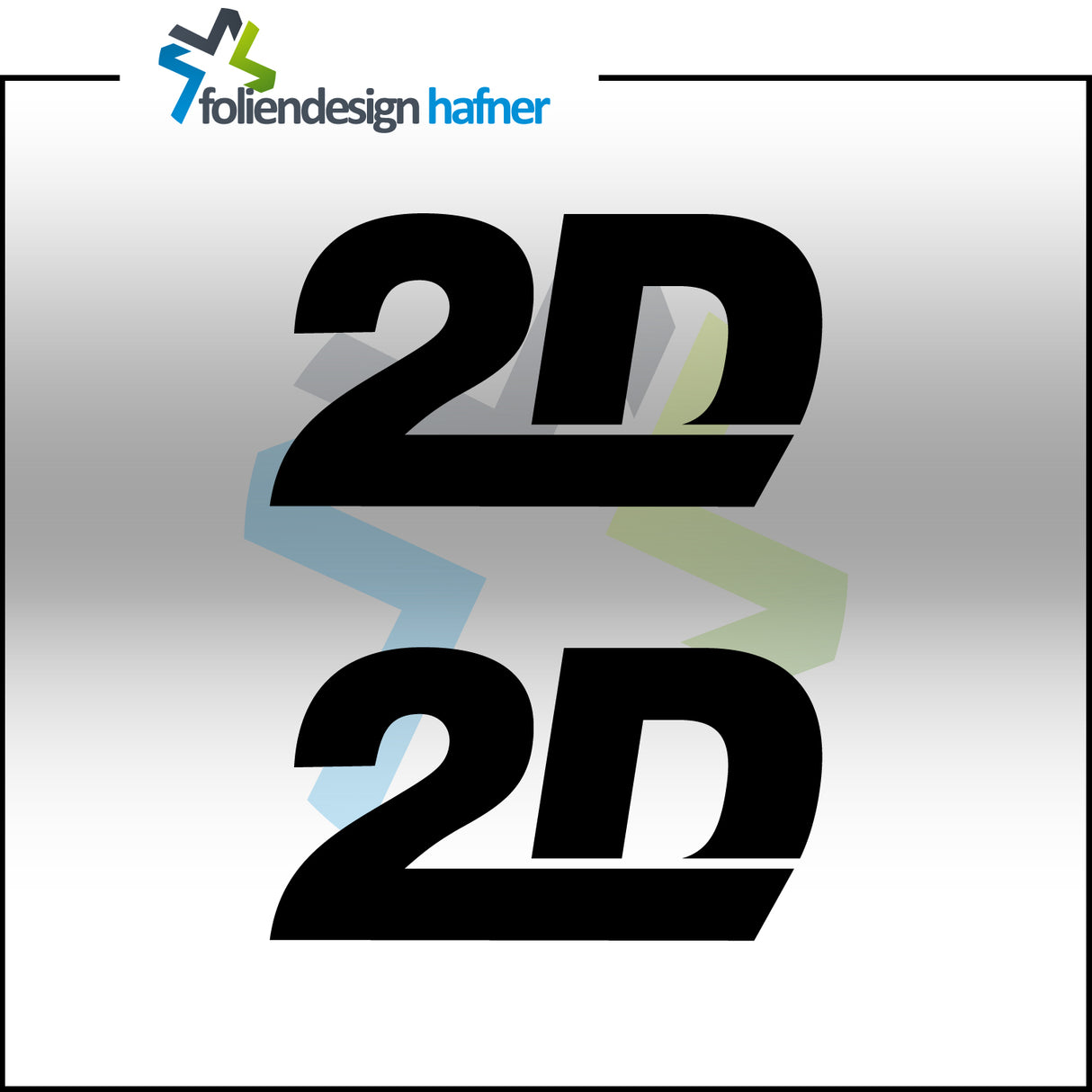 2D Aufkleber Sponsorenaufkleber Sticker (2 Stück)