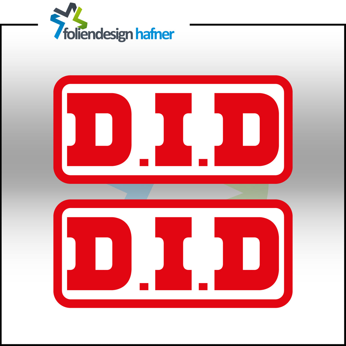 D.I.D. DID Aufkleber Sponsorenaufkleber Sticker (2 Stück)