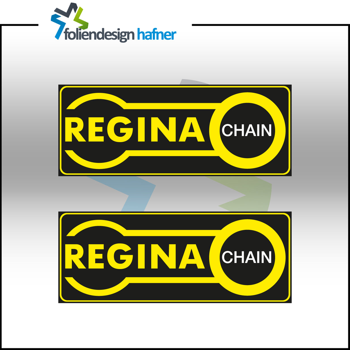 Regina Chaini Aufkleber Sponsorenaufkleber Sticker (2 Stück)