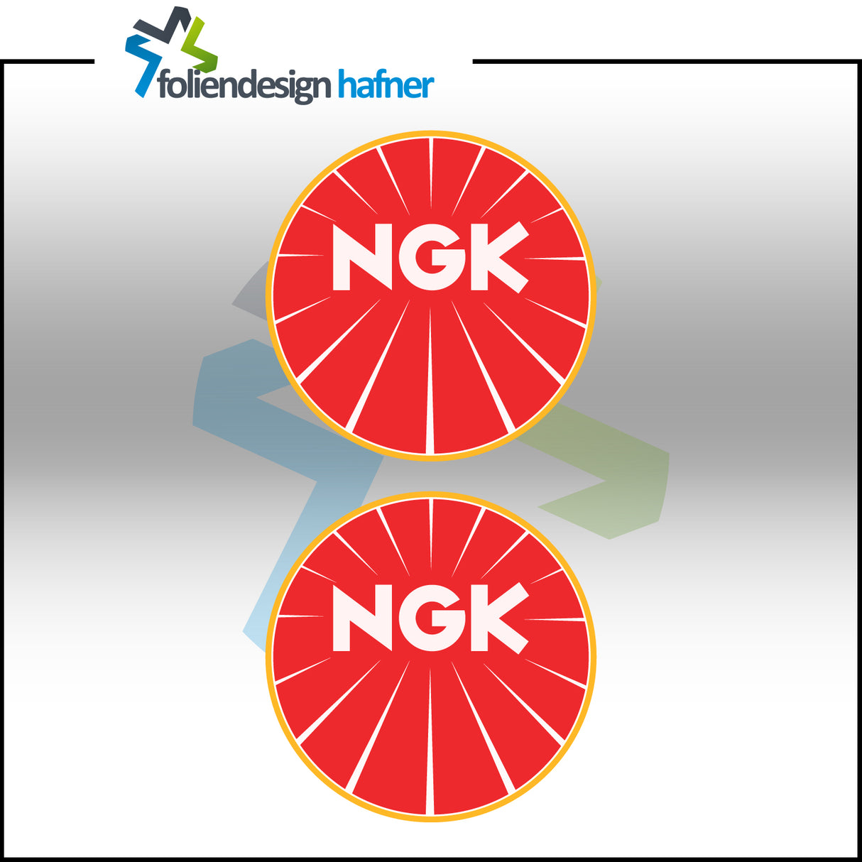 NGK Aufkleber Sponsorenaufkleber Sticker (2 Stück)