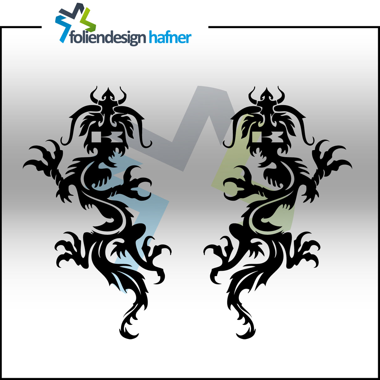 Kawasaki Drache Aufkleber