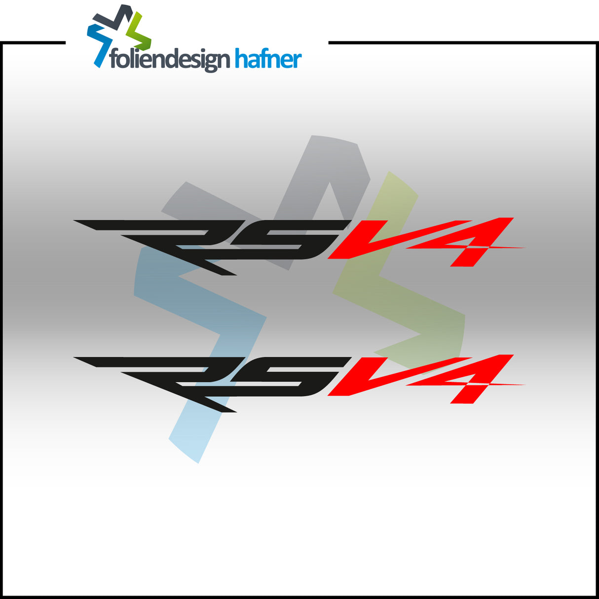 RSV 4 Aufkleber Sponsorenaufkleber Sticker (2 Stück)