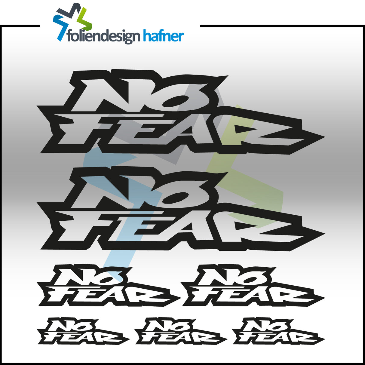 No Fear Aufkleber-Set