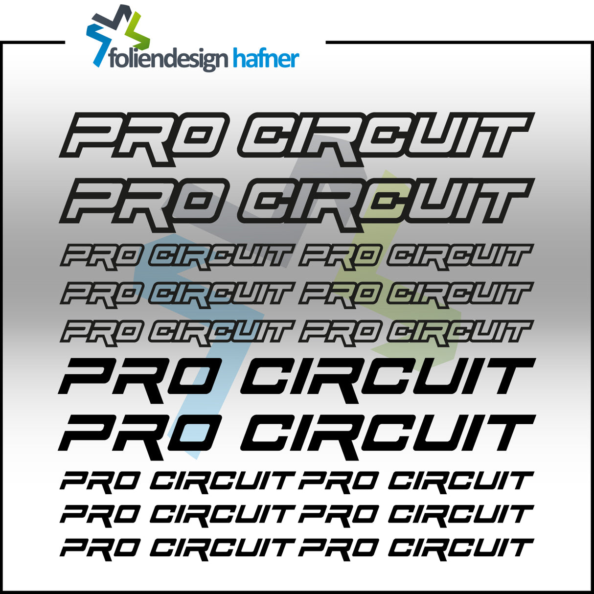 Pro circuit Aufkleber-Set