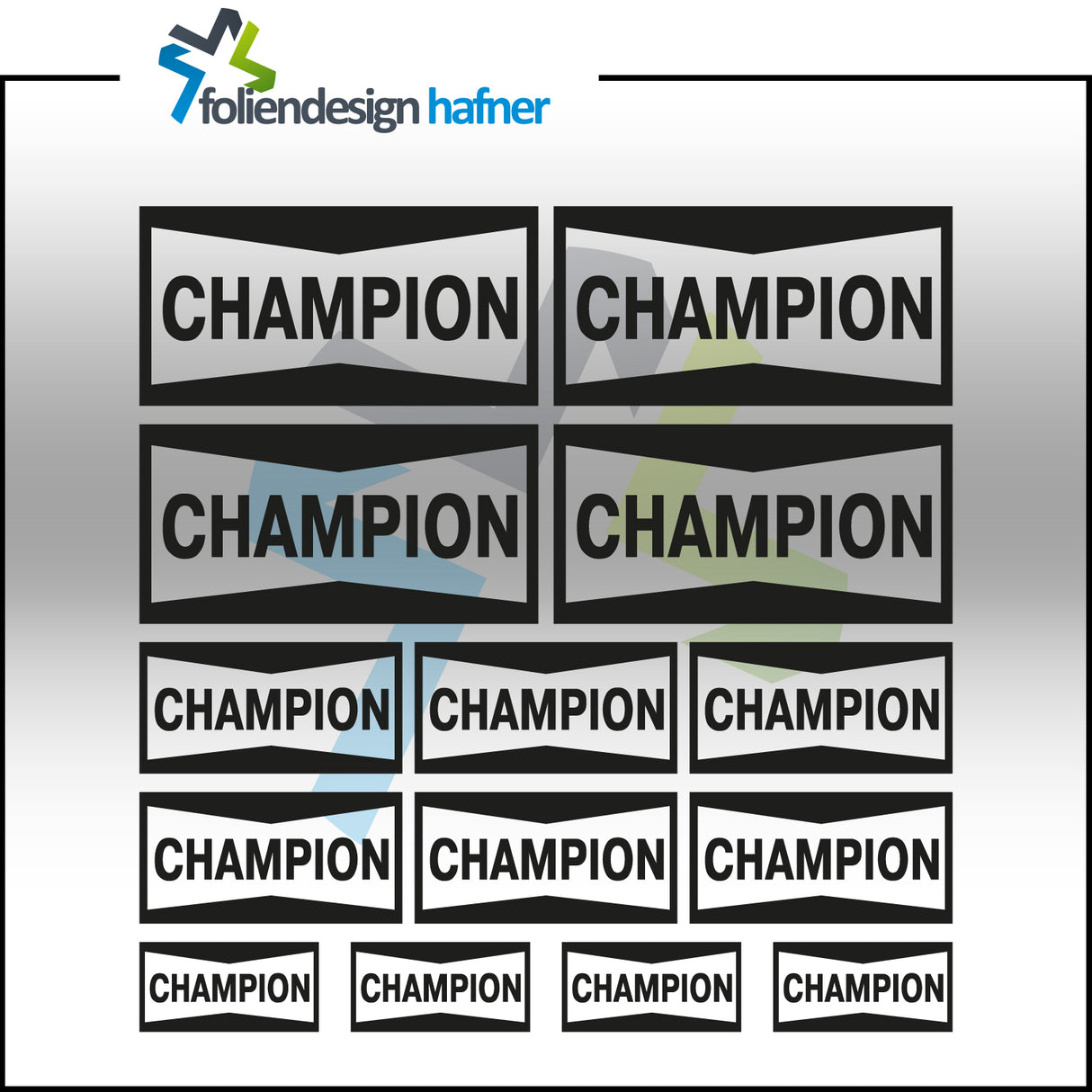 Champion Aufkleber-Set