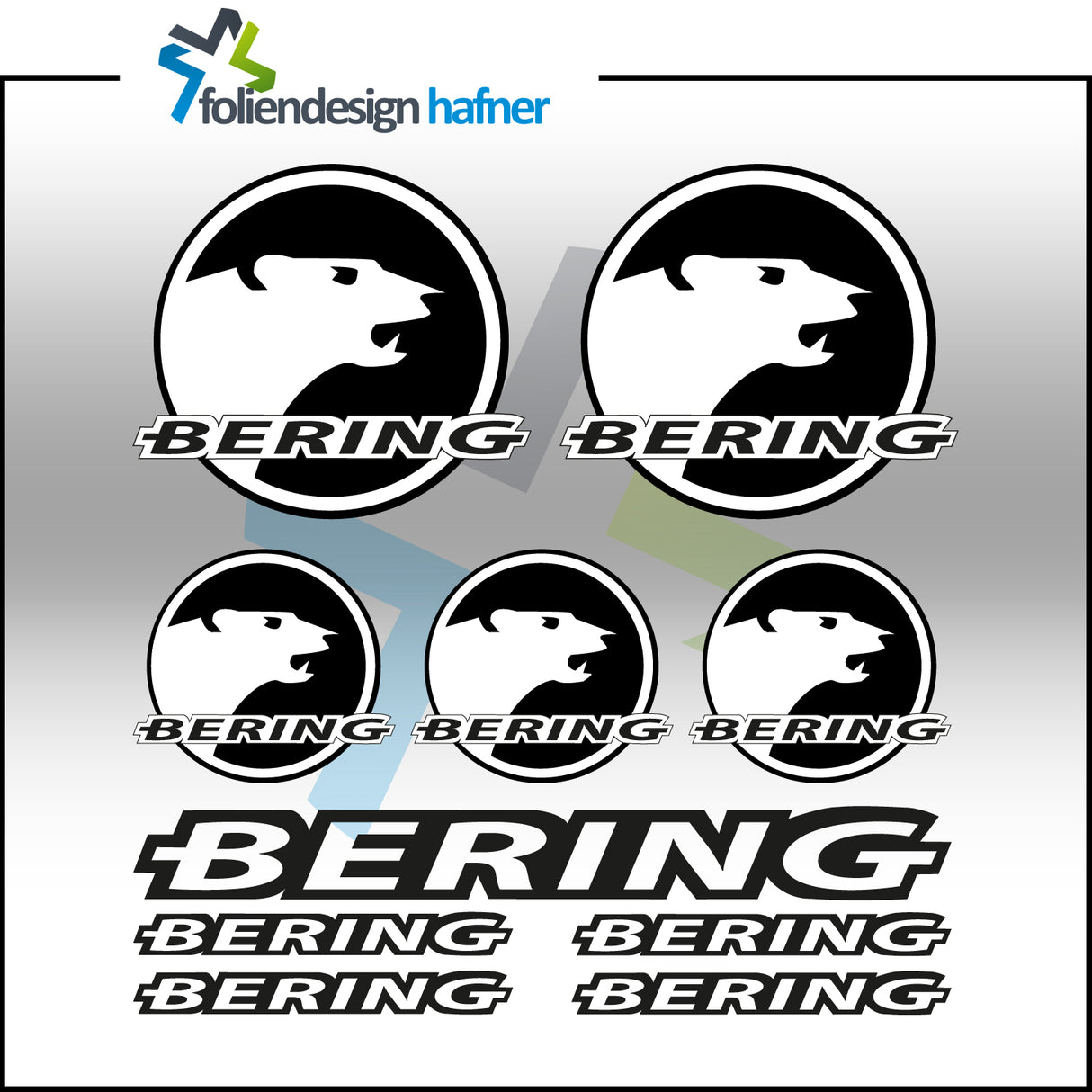 Bering Aufkleber-Set