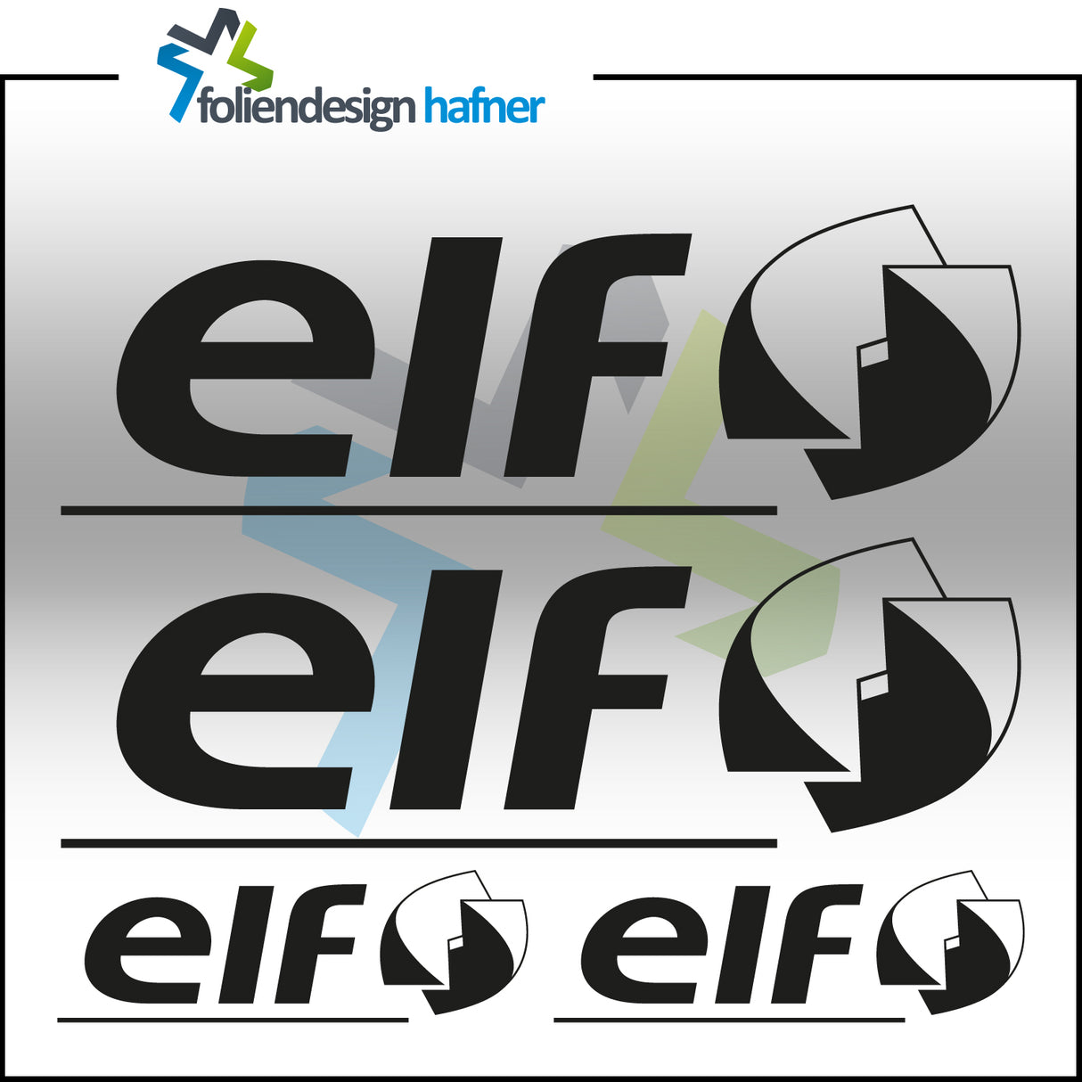 elf Aufkleber-Set