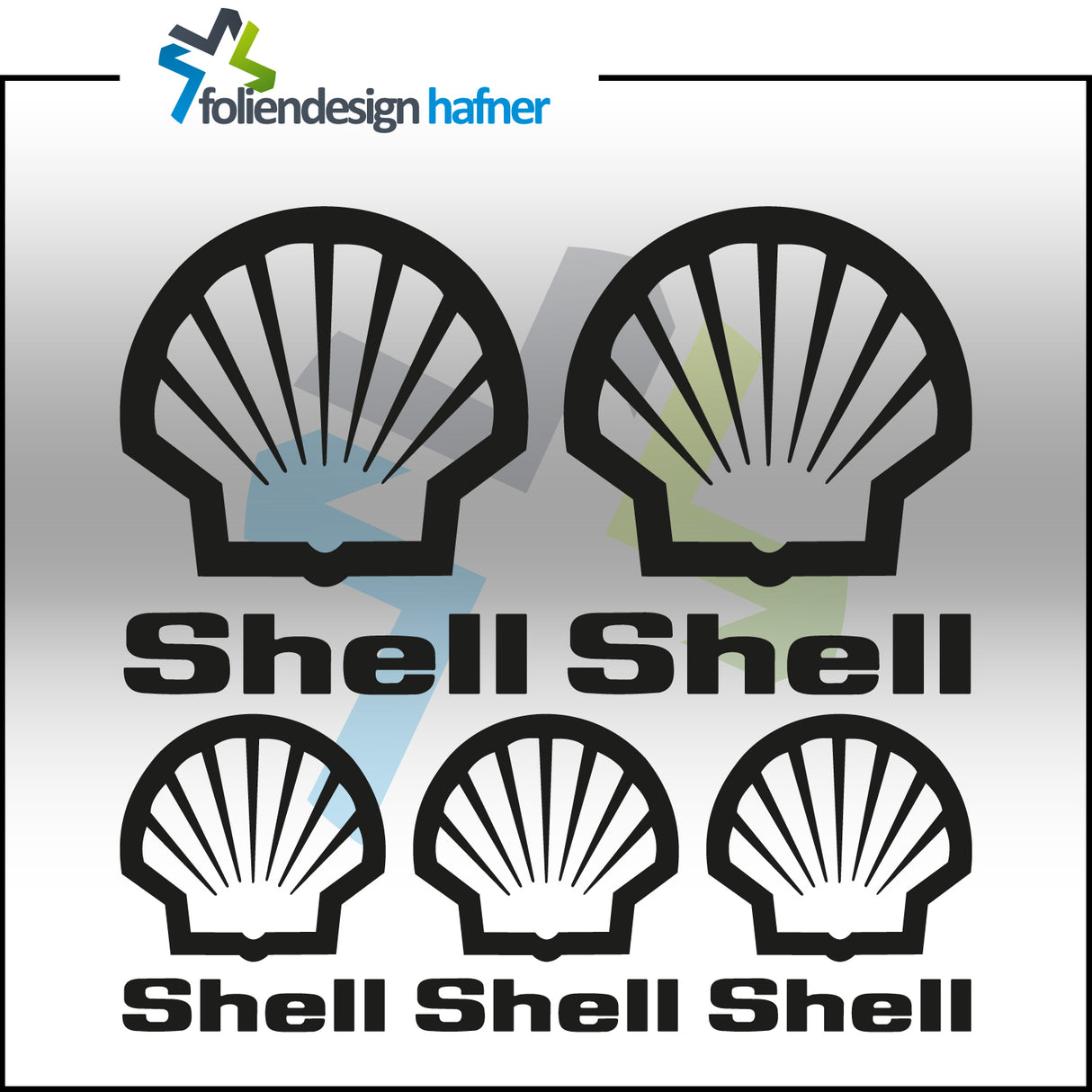 Shell Aufkleber-Set