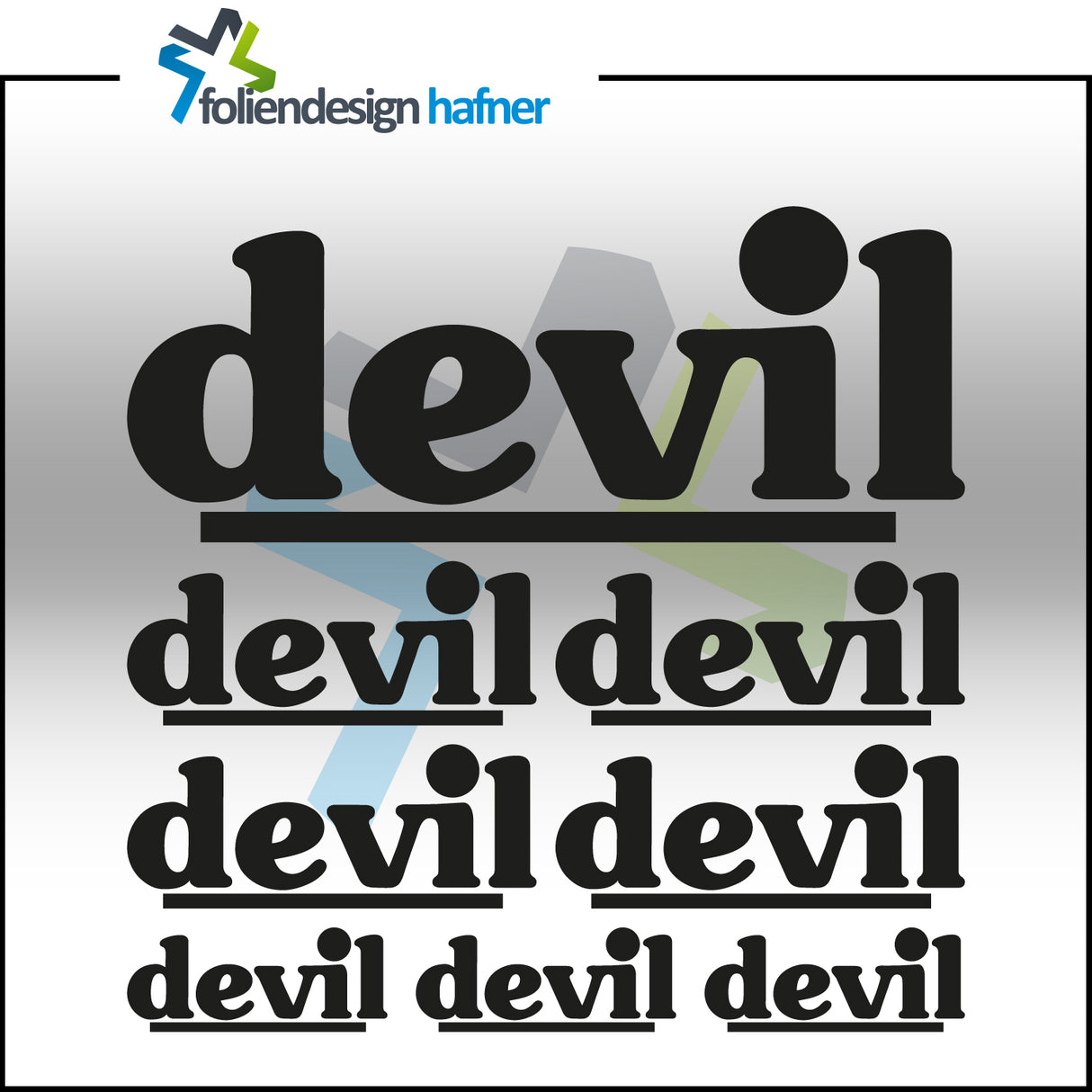 devil Aufkleber-Set