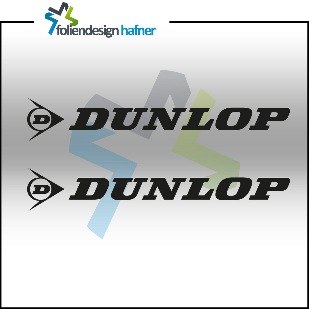 Dunlop Aufkleber Sponsorenaufkleber Sticker (2 Stück)