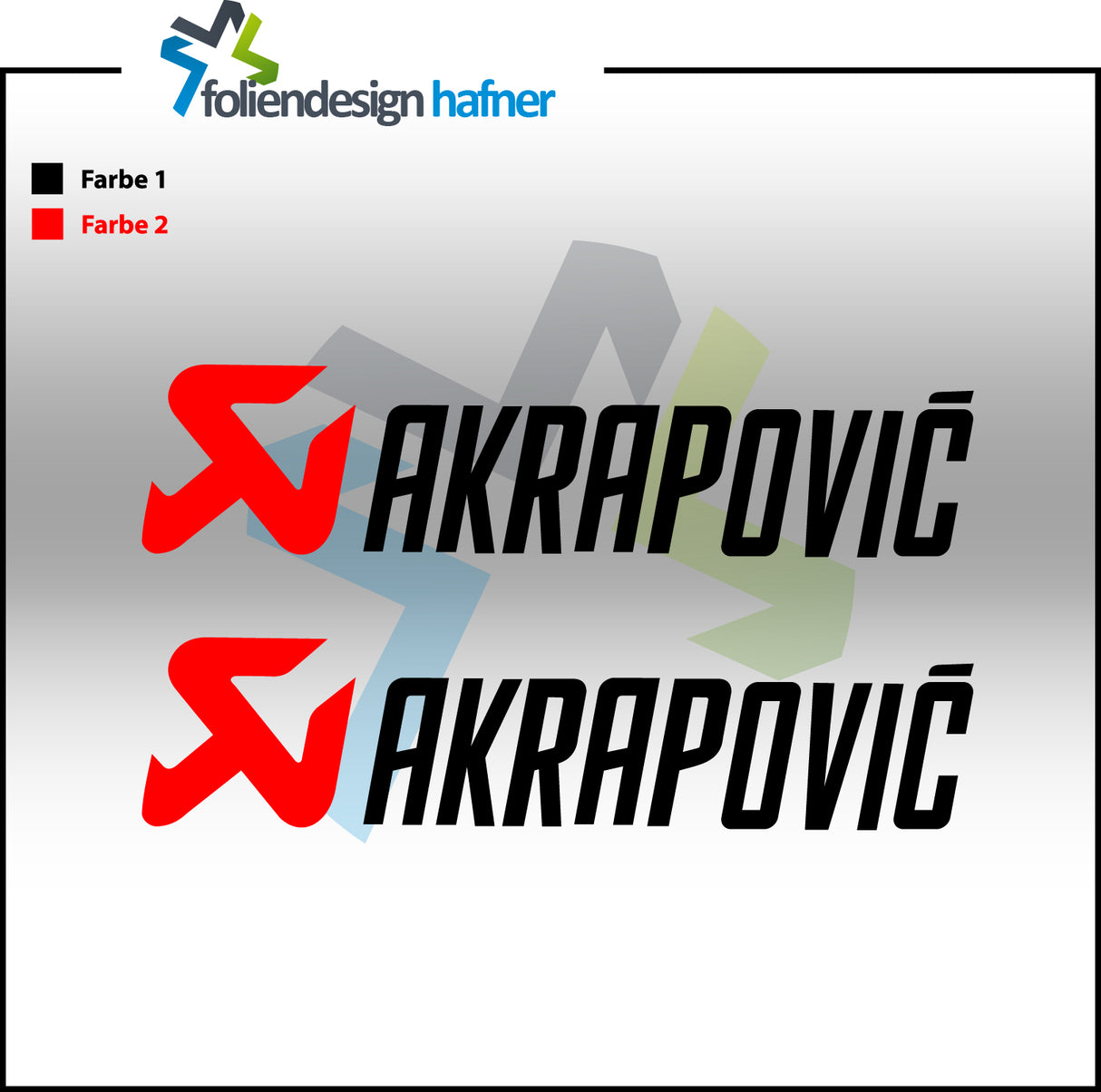 Akrapovic Aufkleber Sponsorenaufkleber Sticker (2 Stück)