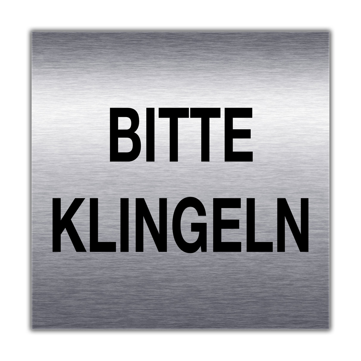 Türschild Edelstahl optik BITTE KLINGELN