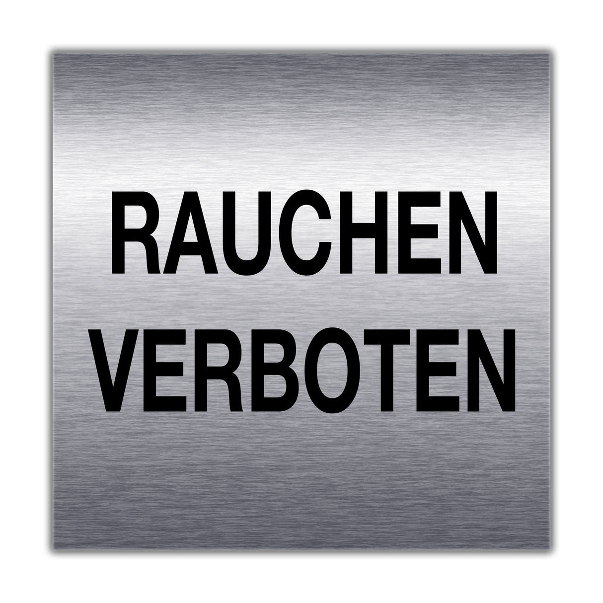 Türschild Edelstahl optik RAUCHEN VERBOTEN