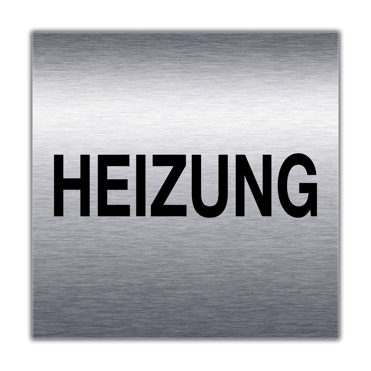 Türschild Edelstahl optik HEIZUNG