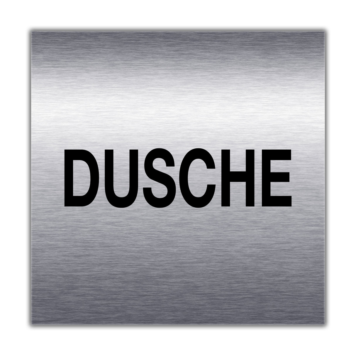 Türschild Edelstahl optik DUSCHE
