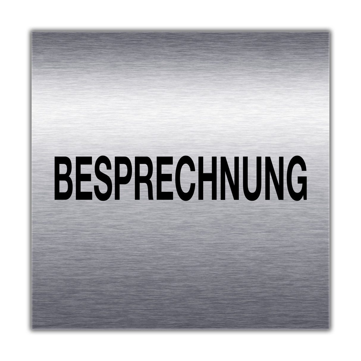Türschild Edelstahl optik BESPRECHNUNG