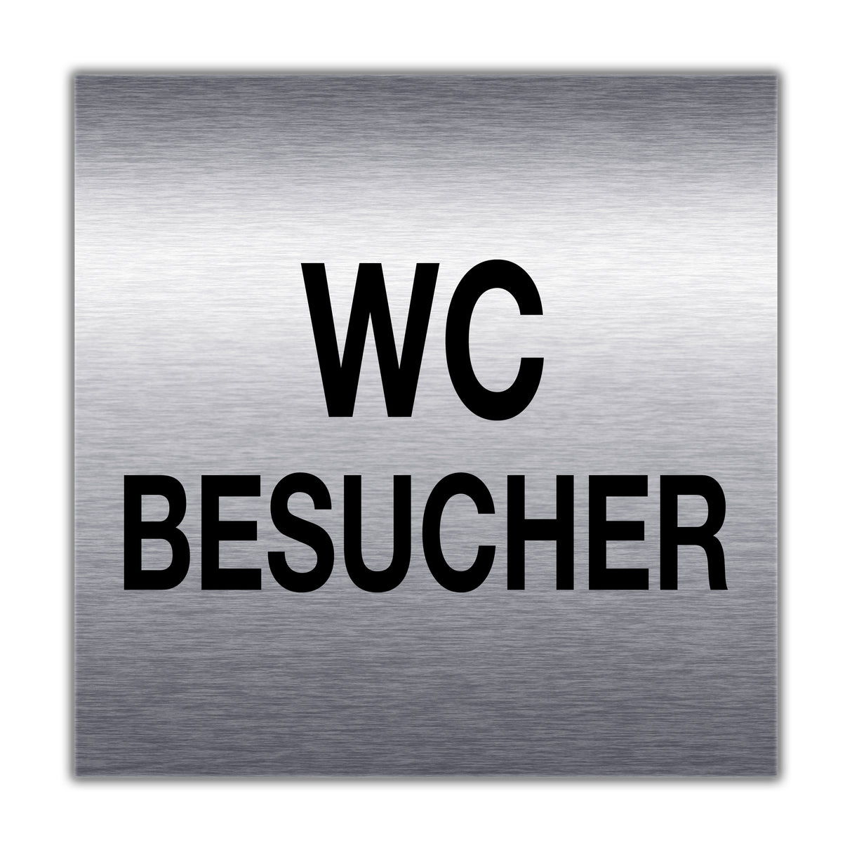Türschild Edelstahl optik WC BESUCHER